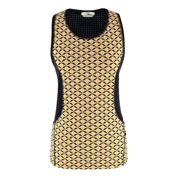 Fendi Tops - Fendi Athletic Razor Back Monster Print Tank XS /38
